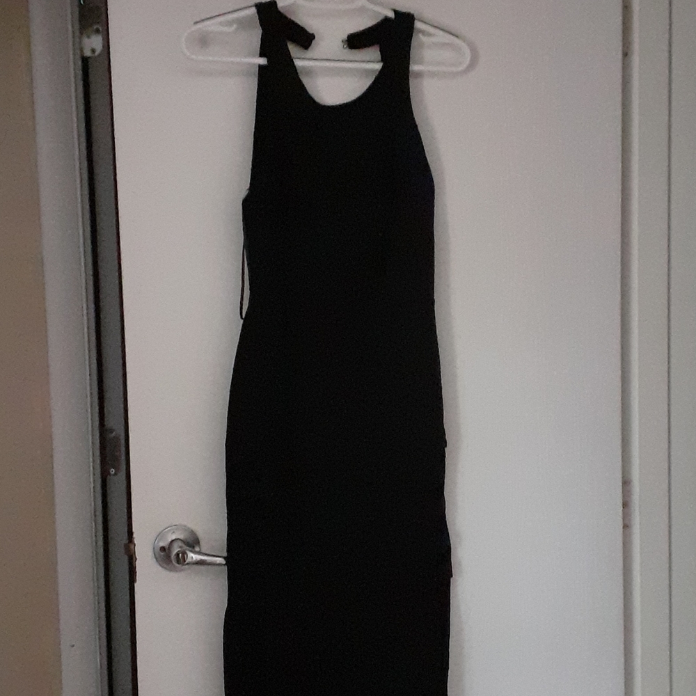 Black halter dress